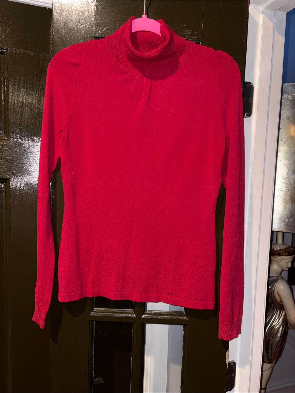 Emanuel Ungaro Vibrant Red Turtleneck Long Sleeve Top